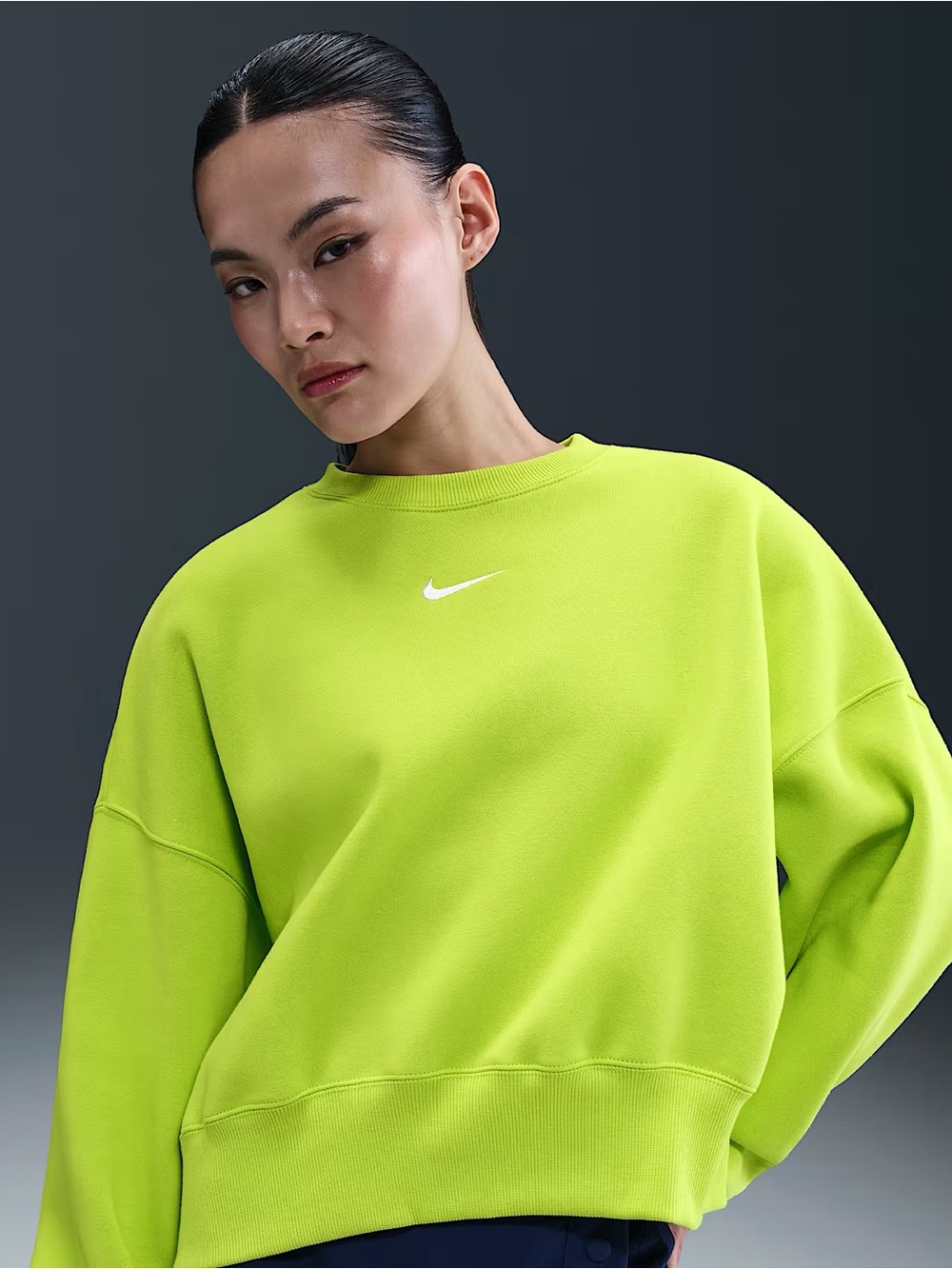 Nike • Oversized Cropped Phoenix Fleece Crewneck Sweatshirt